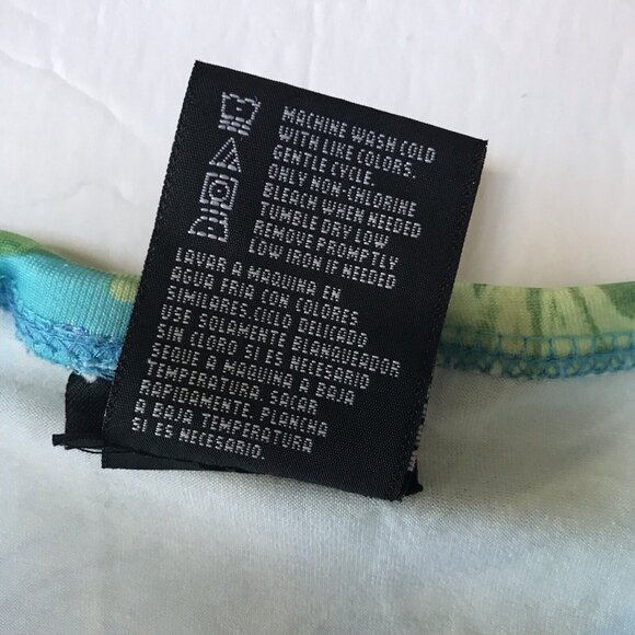 Vintage Y2K No Boundaries Skirt Small Floral Stretch Tropical Hawaiian Swim Surf - Picture 11 of 12